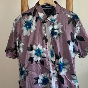 Ted Baker London Floral Short Sleeve Button Down Shirt